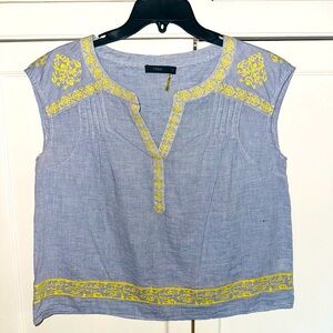 THML boho embroidered top size small